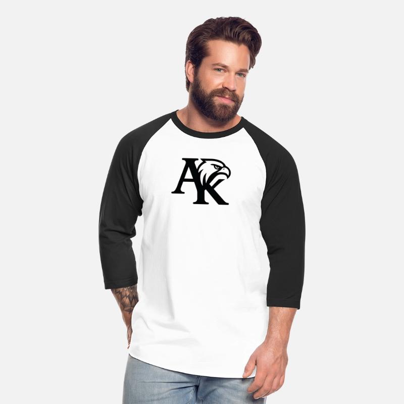 Minimalist AK Logo with Hawk Head – Black & White