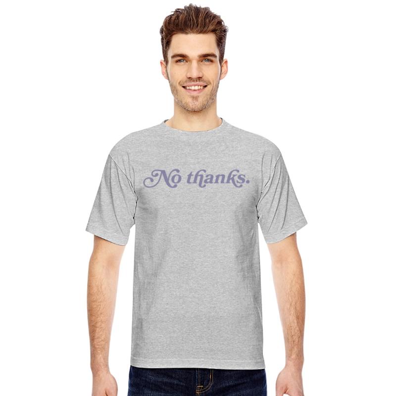 Minimalist No Thanks Typography Design