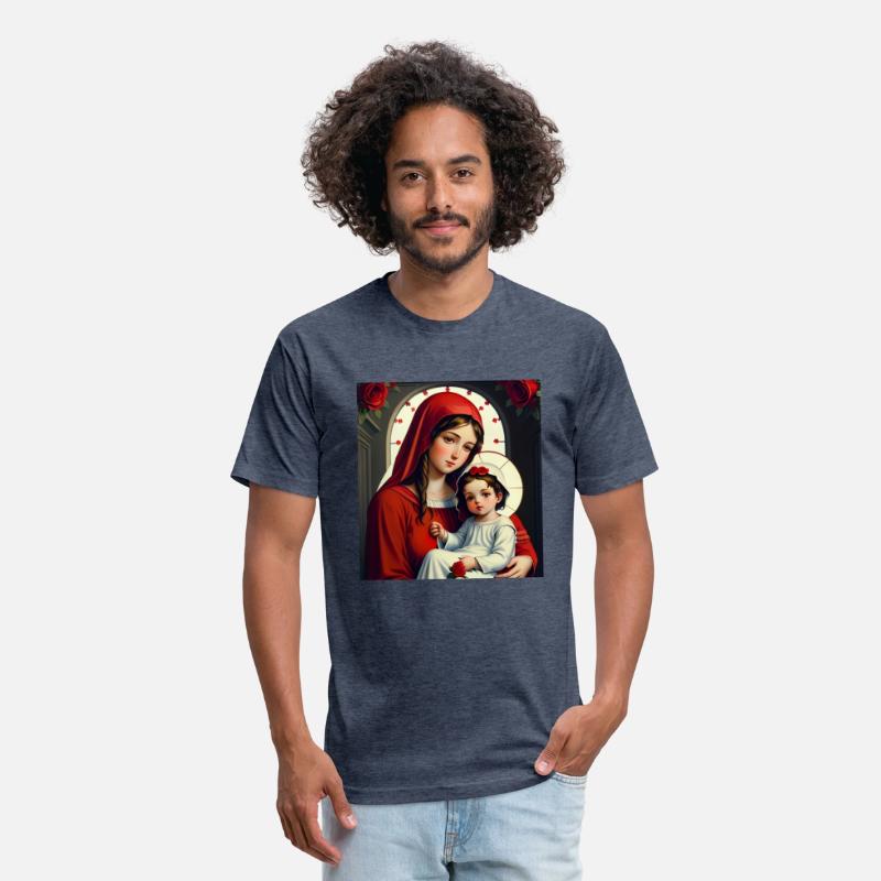 Mother Mary and Baby Jesus with Roses