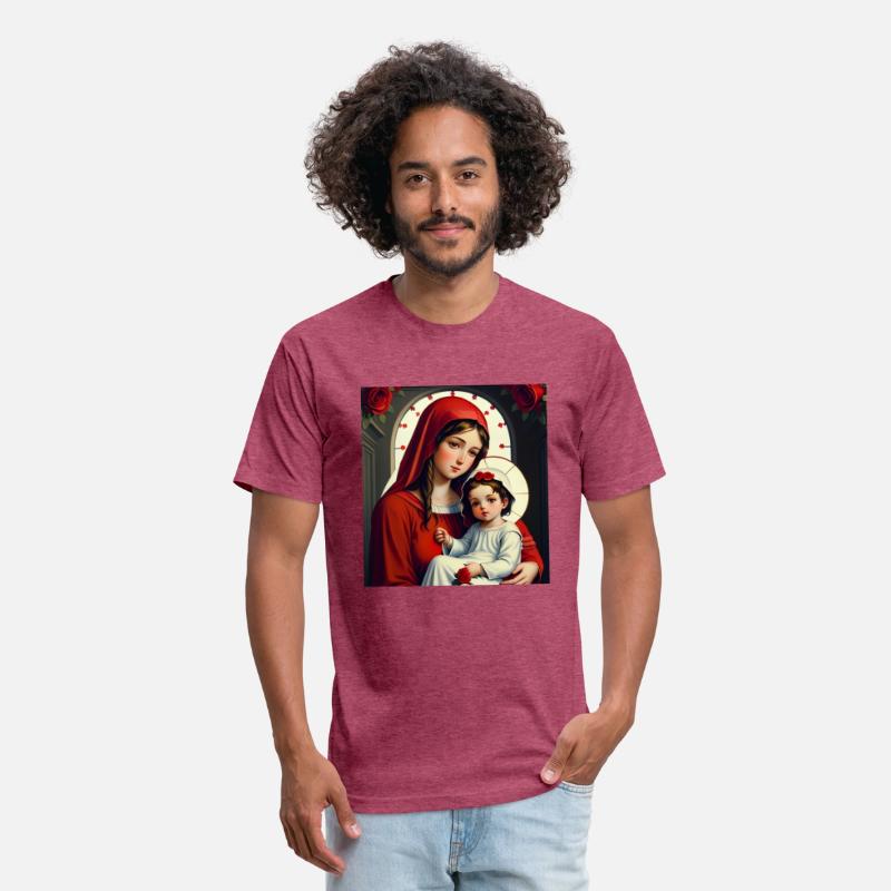 Mother Mary and Baby Jesus with Roses