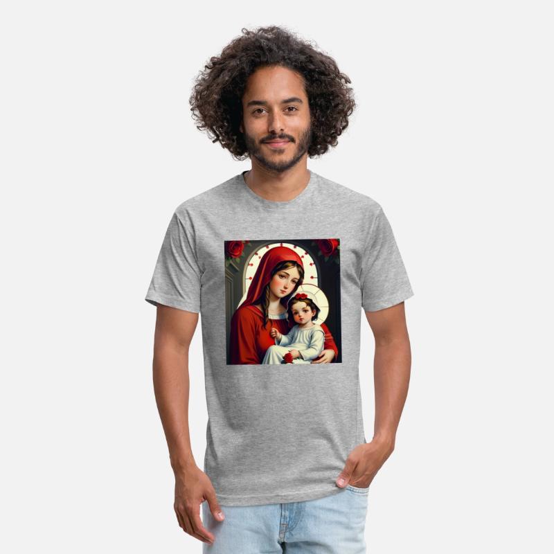 Mother Mary and Baby Jesus with Roses