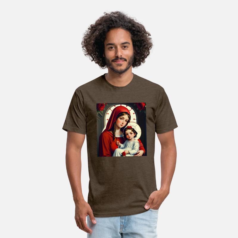 Mother Mary and Baby Jesus with Roses