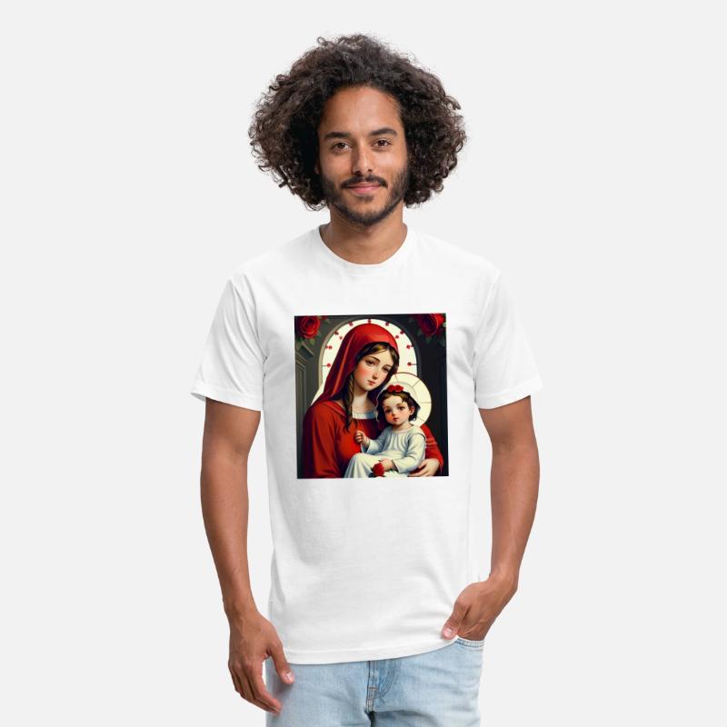 Mother Mary and Baby Jesus with Roses