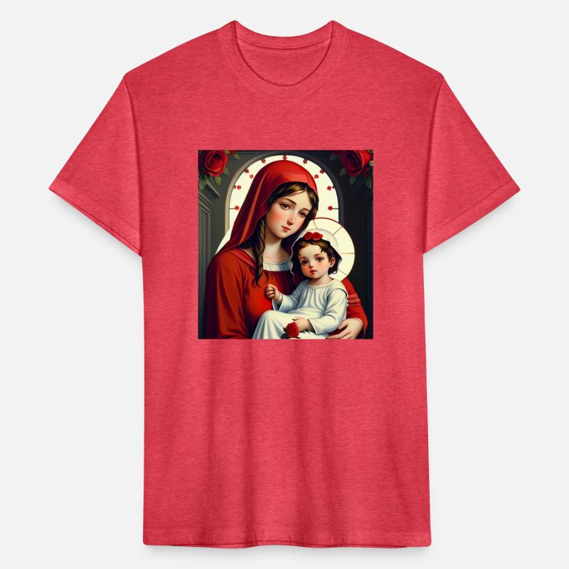 Mother Mary and Baby Jesus with Roses