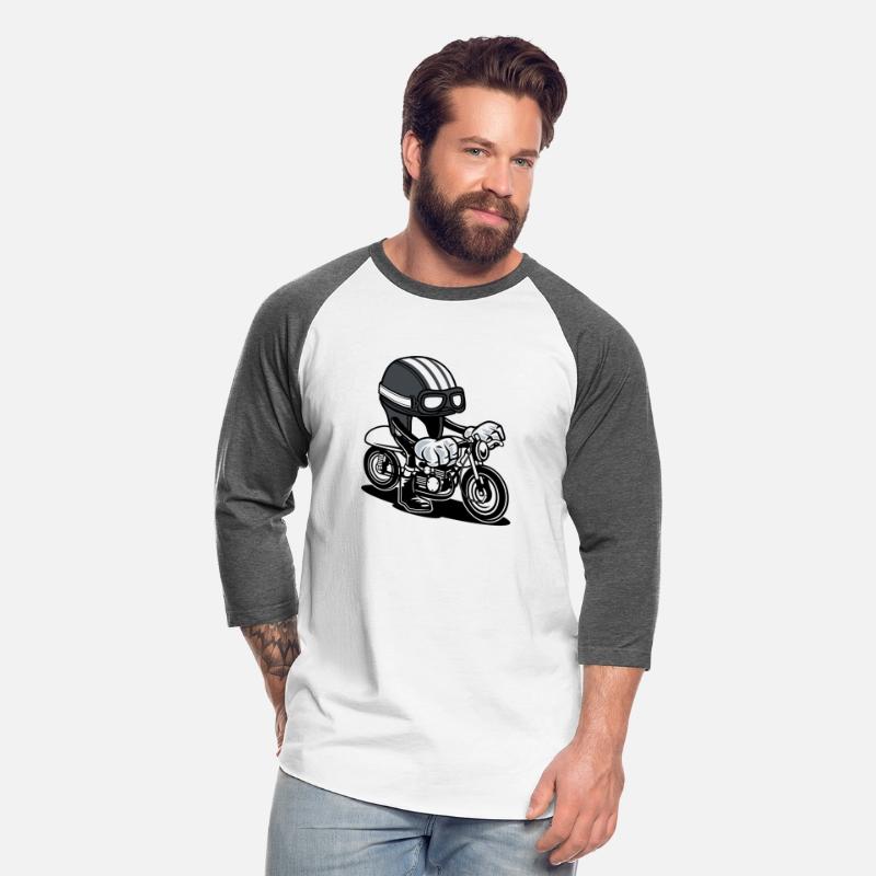 Motorcycle with Cartoon Helmet