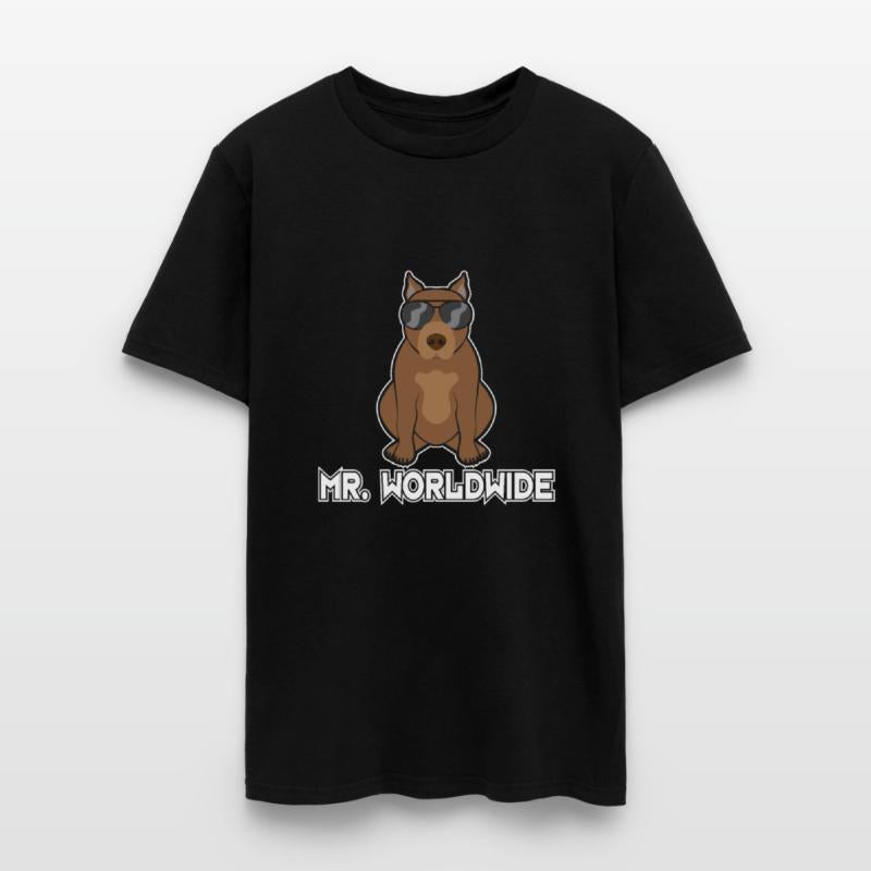 Mr. Worldwide Funny Pitbull Dog Lover Gift