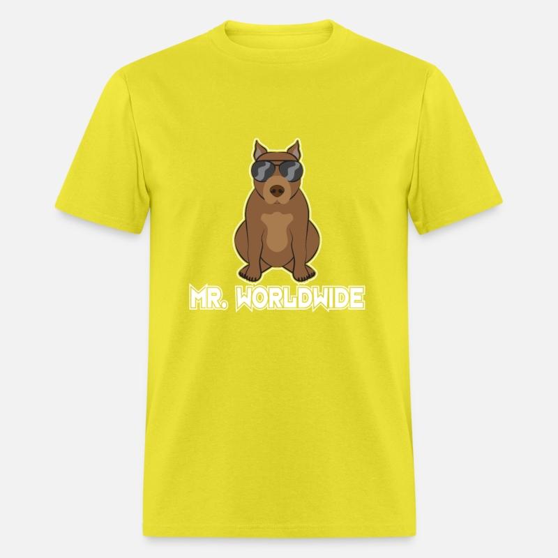 Mr. Worldwide Funny Pitbull Dog Lover Gift