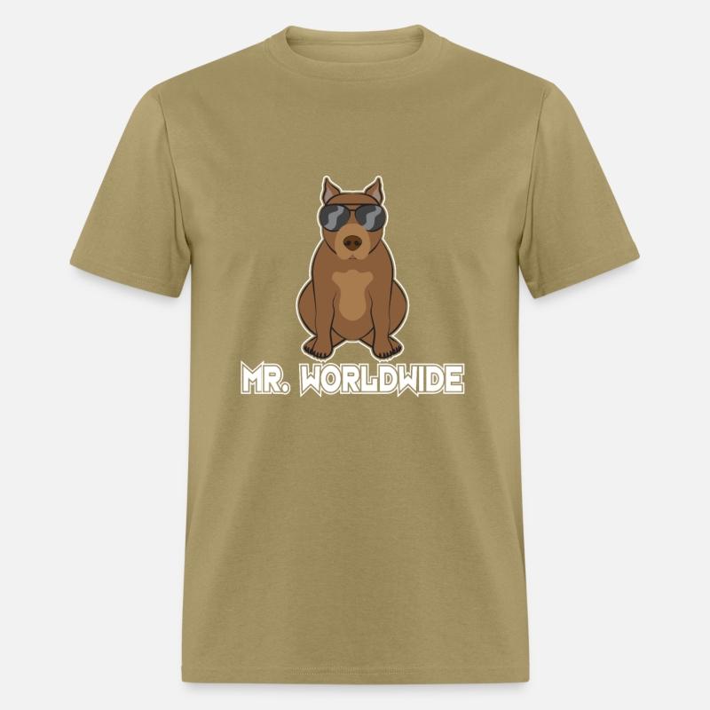 Mr. Worldwide Funny Pitbull Dog Lover Gift