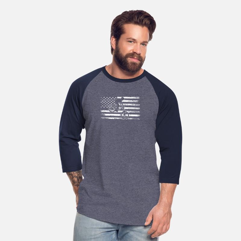 MTB biker American flag, Mountain Bike