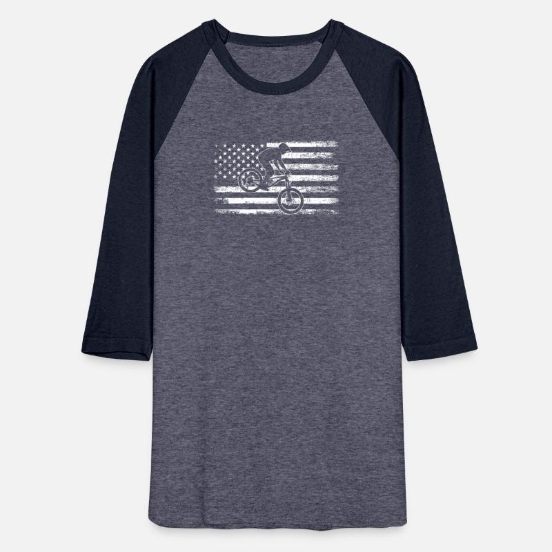 MTB biker American flag, Mountain Bike