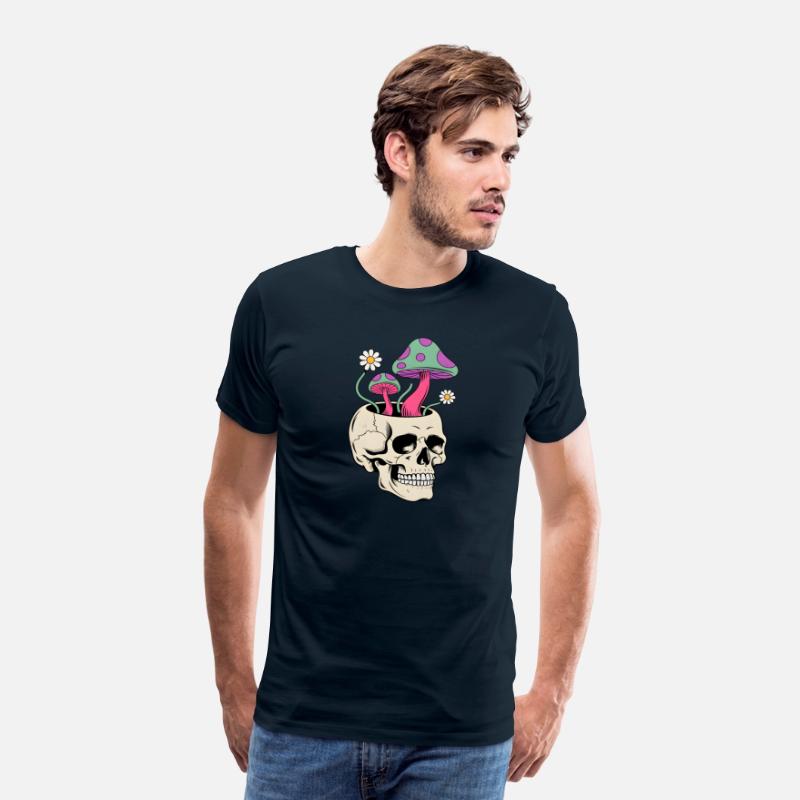 Mushroom Skull Design | Psychedelic Nature Art