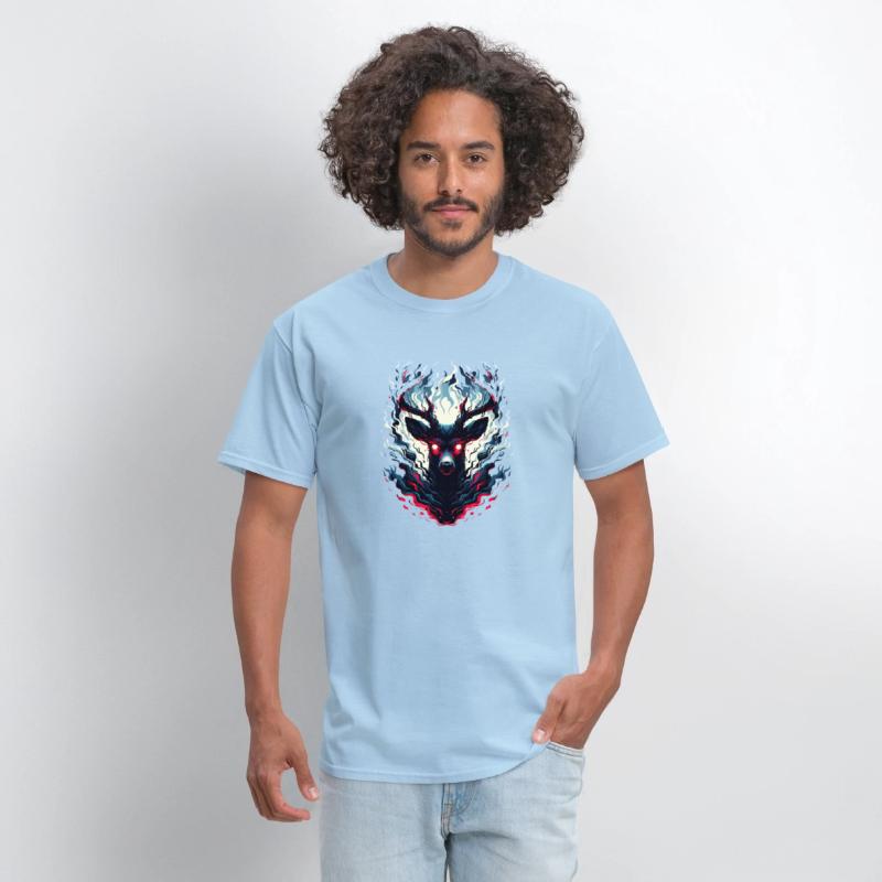 Mystical Deer with Fiery Aura in Enchanted Forest