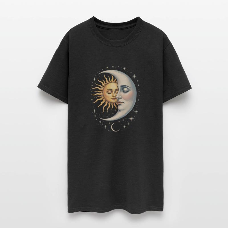Mystical Sun & Moon Face Yin Yang Design