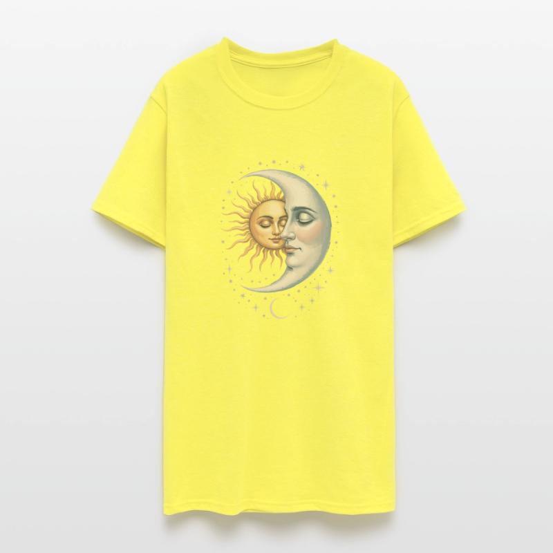 Mystical Sun & Moon Face Yin Yang Design