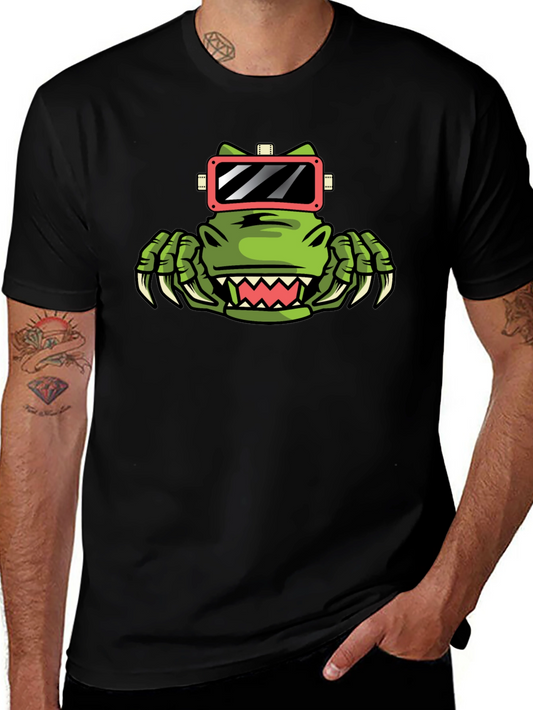VR Dino Black Tee - Gamer Style