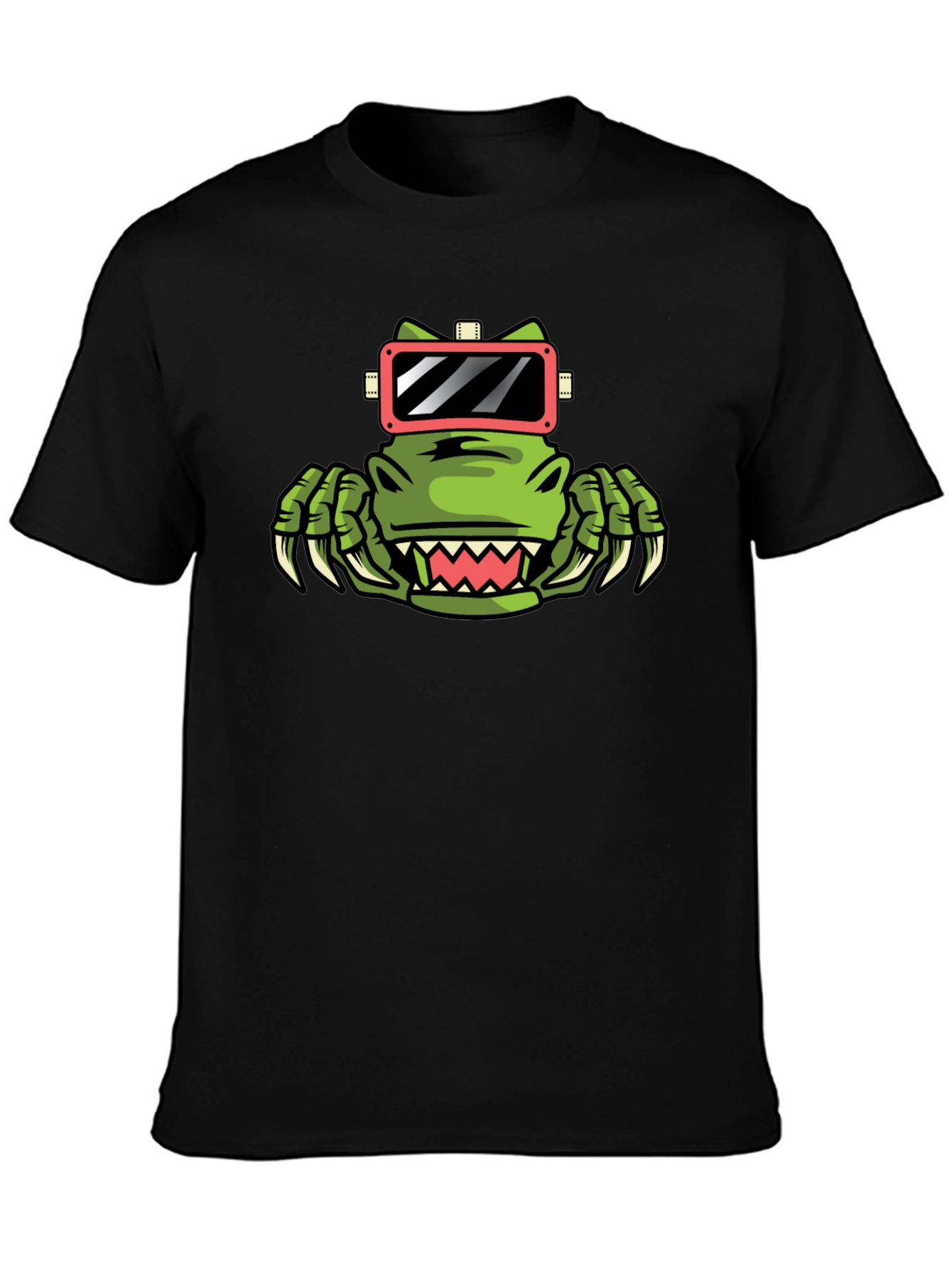 VR Dino Black Tee - Gamer Style