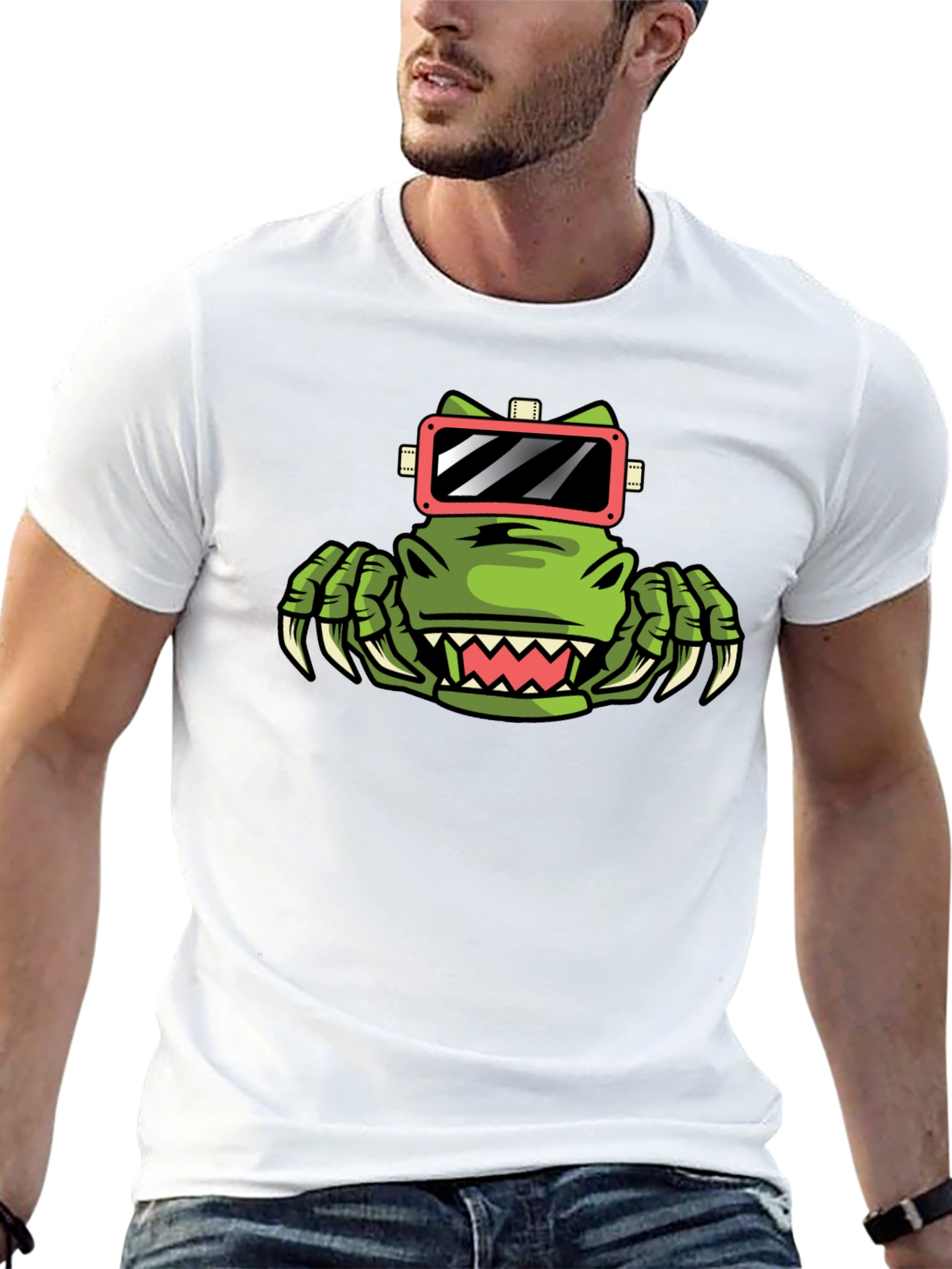 VR Dino Black Tee - Gamer Style