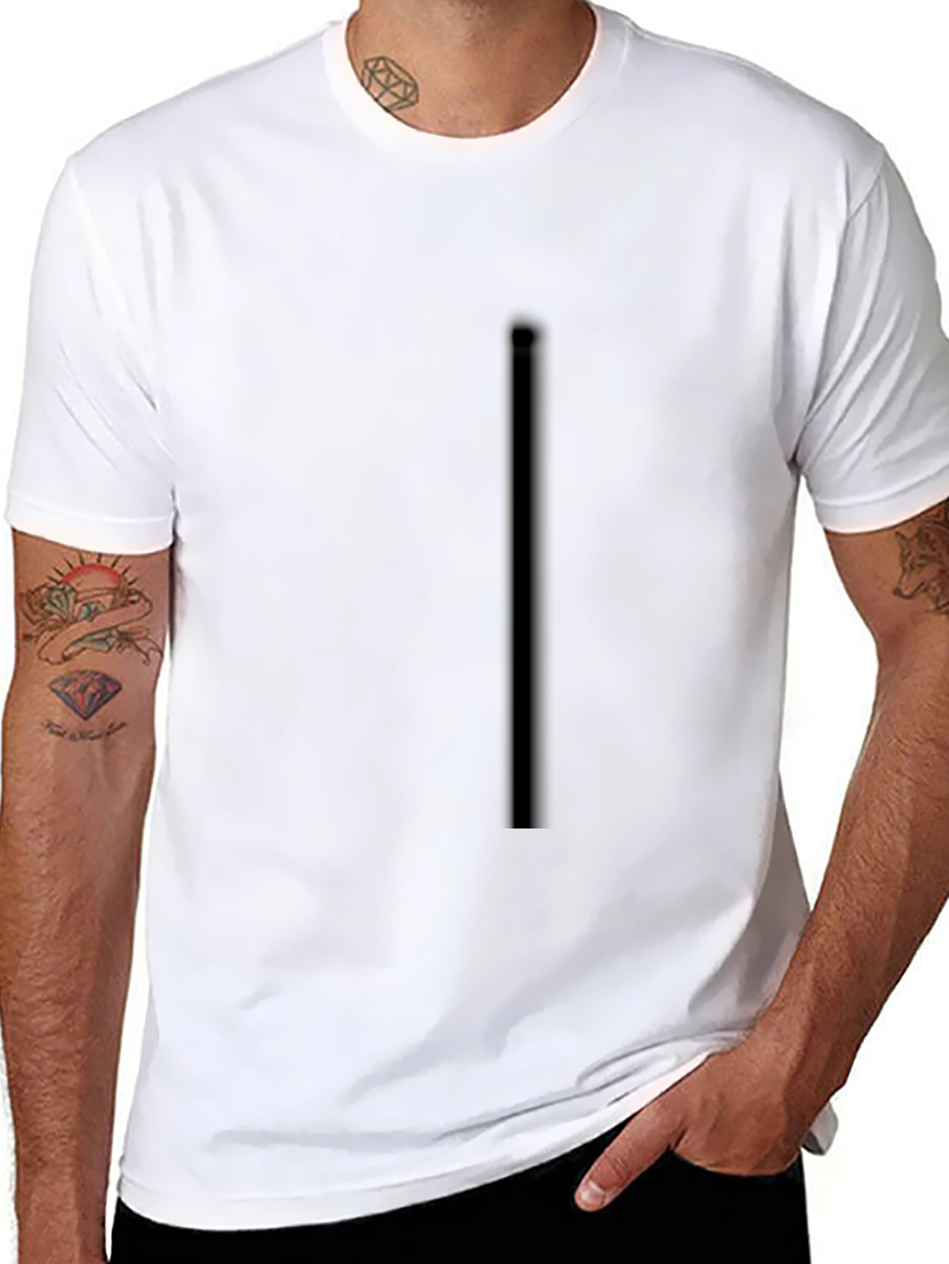 Mens Black Crew Neck T-Shirt