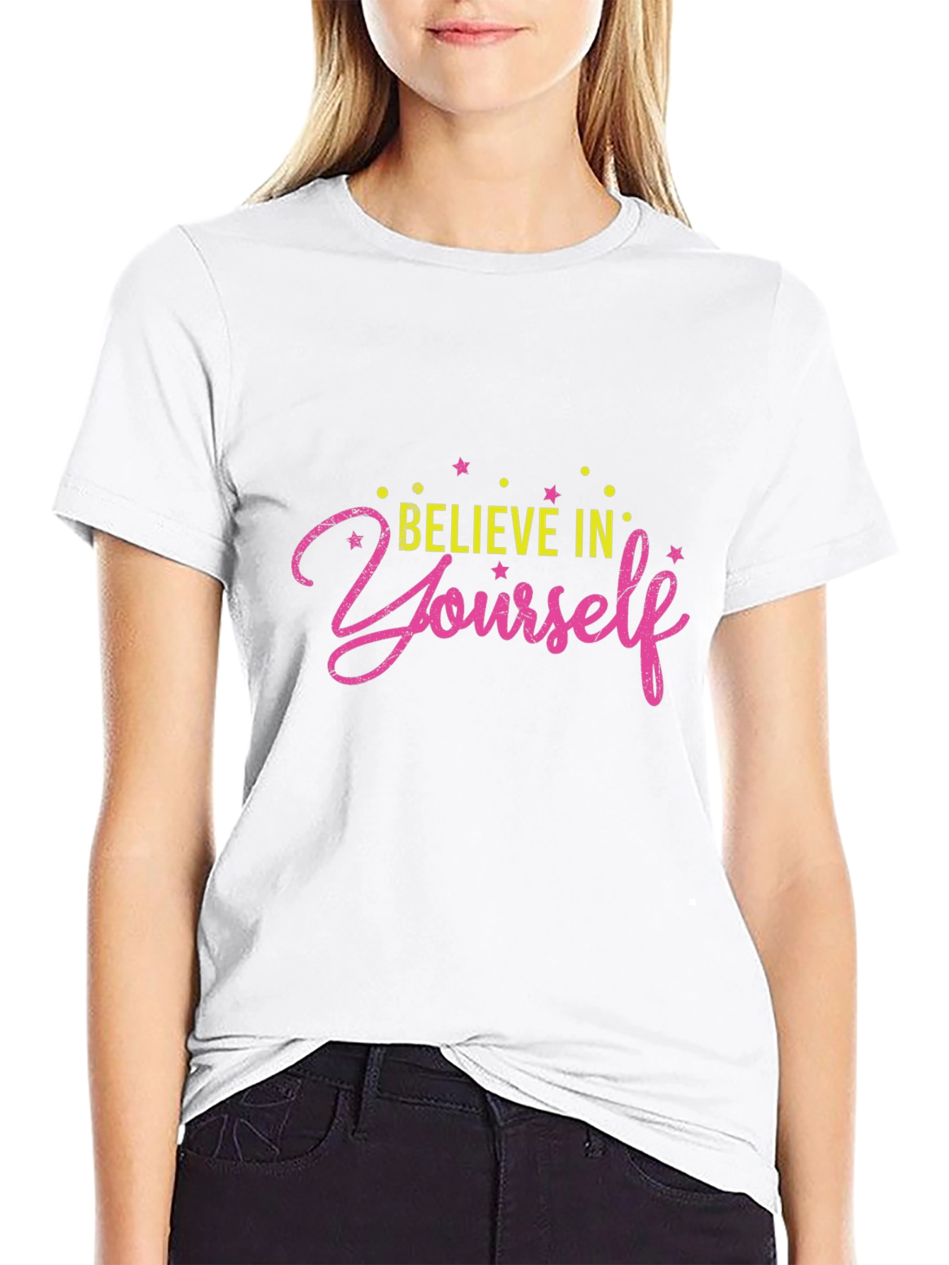 Believe in Yourself Graphic Tee - Black