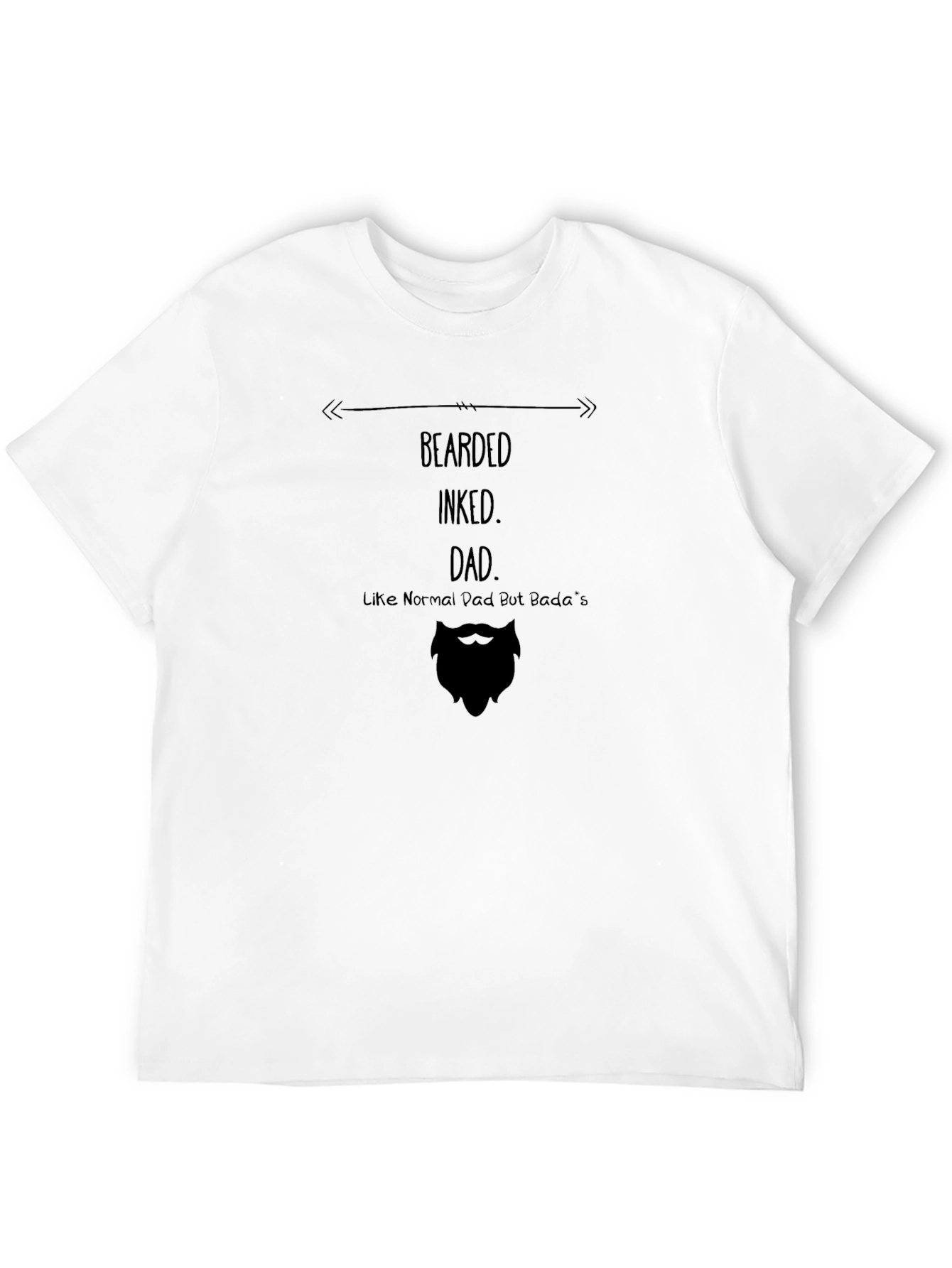 Bearded Inked Dad T-Shirt - Novelty Graphic Tee