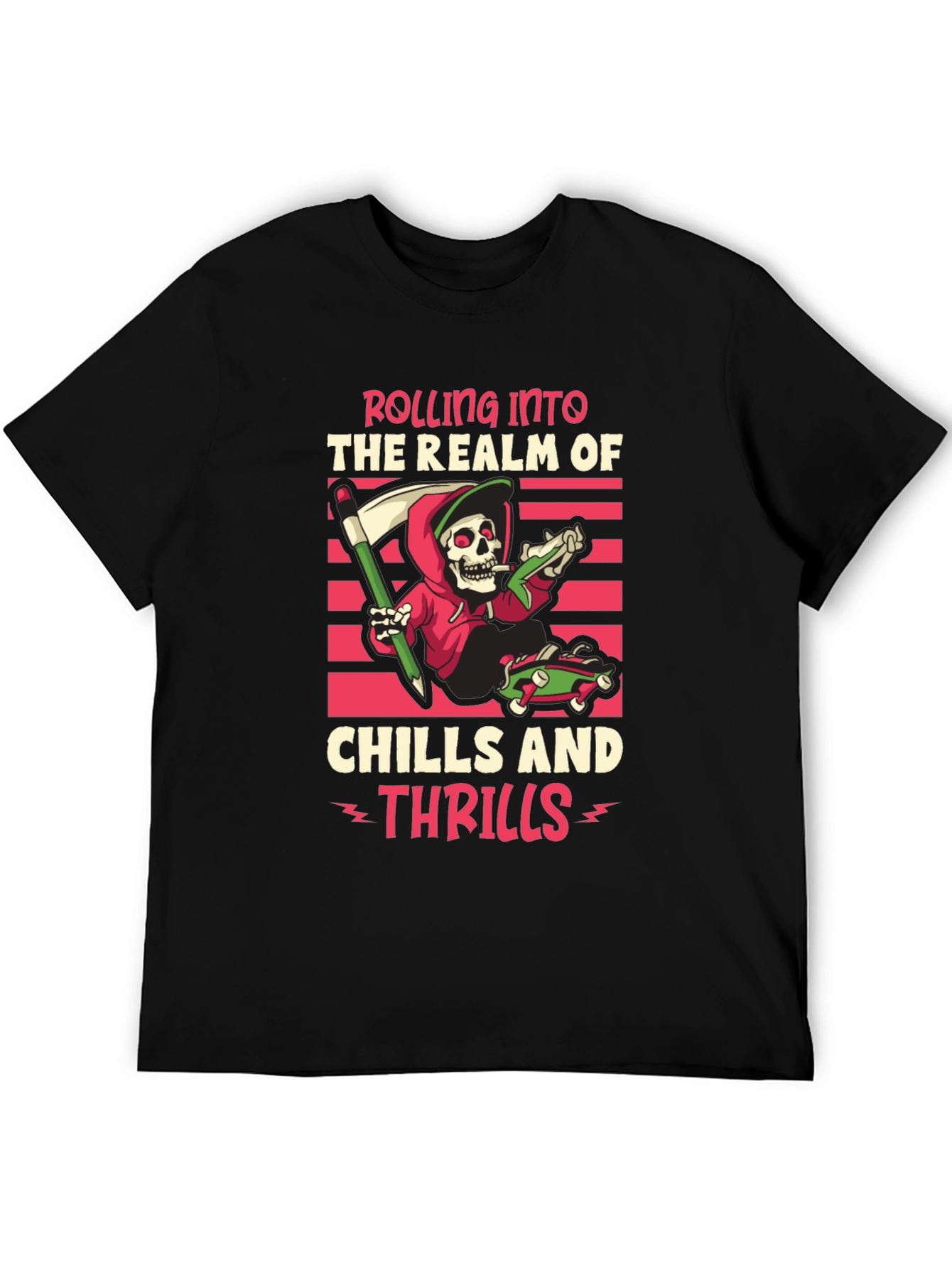 Grim Reaper Skateboard T-Shirt - Rolling Into Thrills!