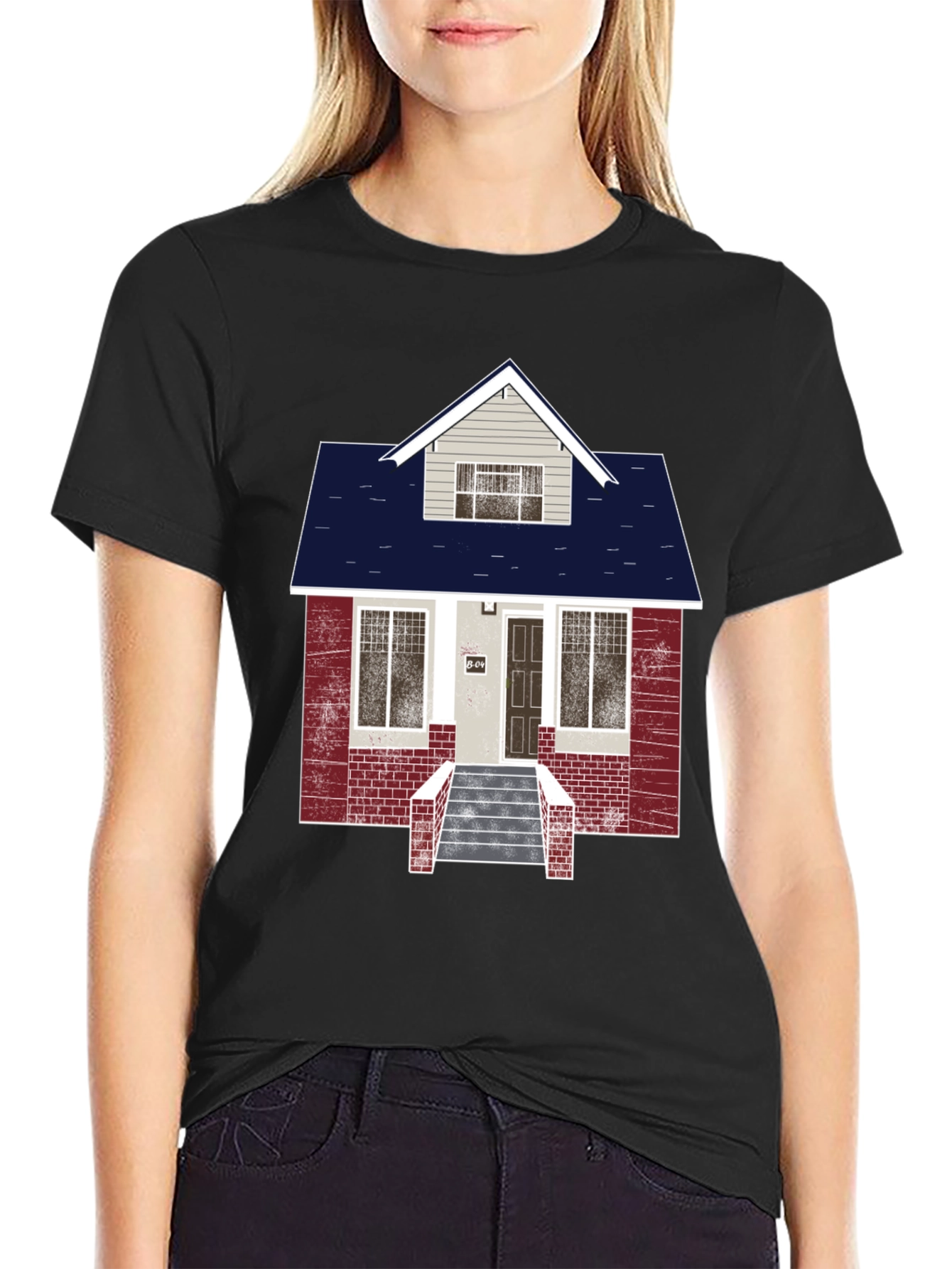 House Graphic Black T-Shirt