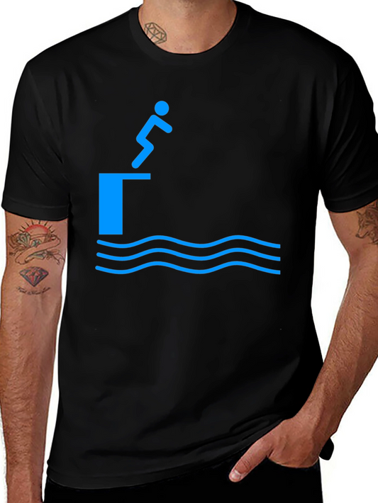 Diver Graphic T-Shirt - Black Cotton Tee