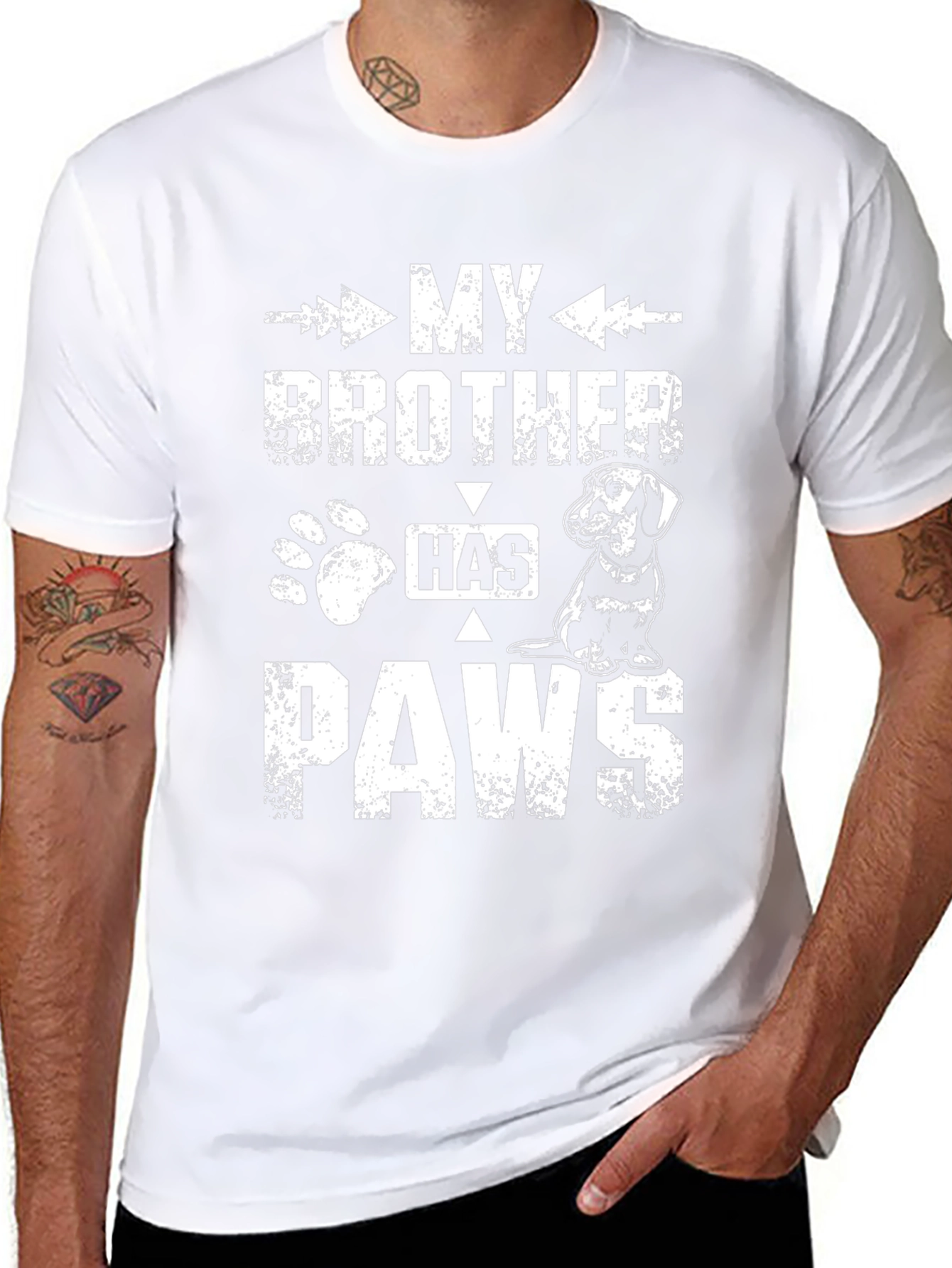 My Brother Has Paws T-Shirt - Dachshund Lover
