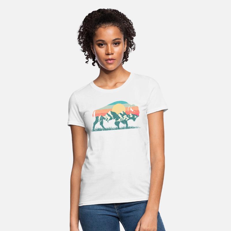 National Park Bison Landscape Buffalo