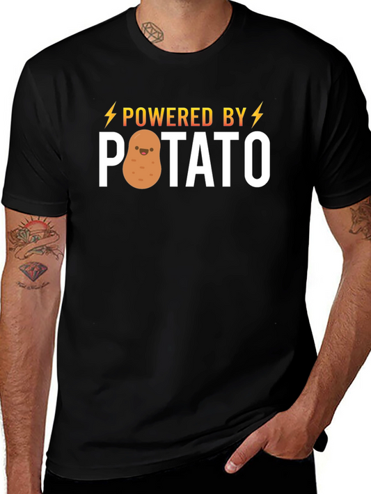 Powered by Potato T-Shirt - Funny Cute Graphic Tee