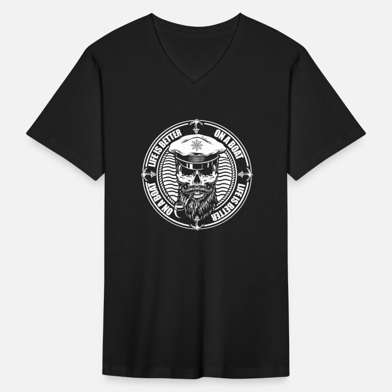 New Life is Better On a Boats Skull design
