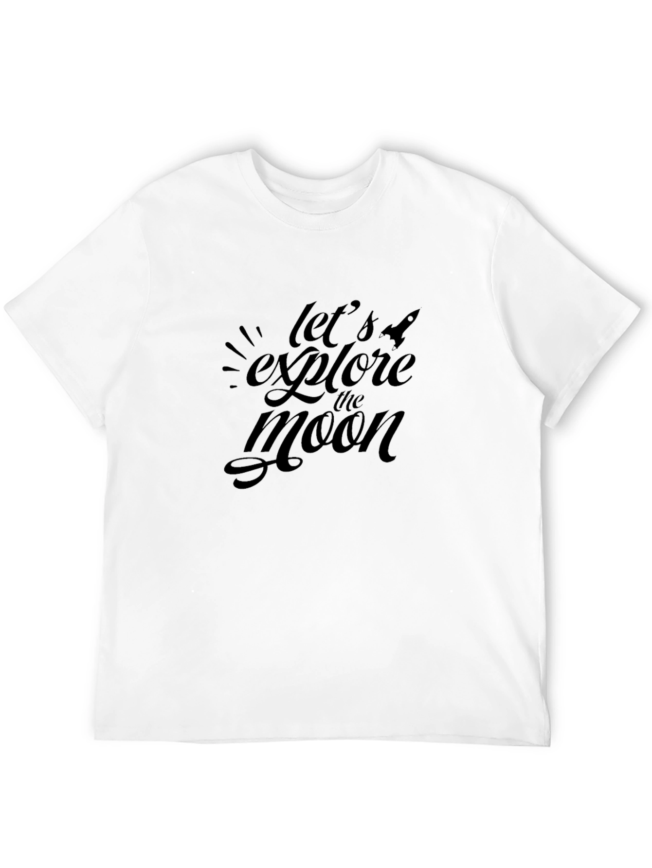 Explore the Moon Black Graphic Tee