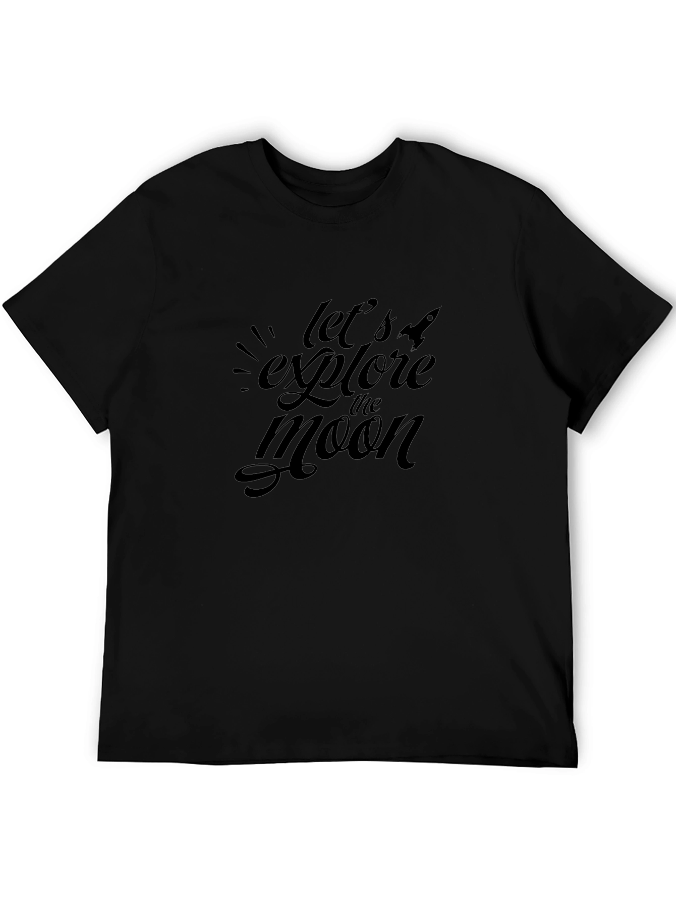 Explore the Moon Black Graphic Tee
