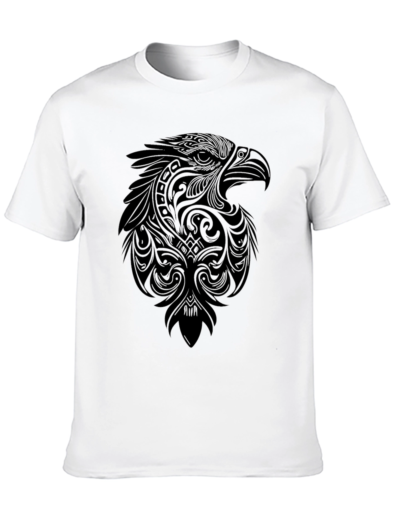 Black Eagle Graphic Tee - Stylish Tribal Design