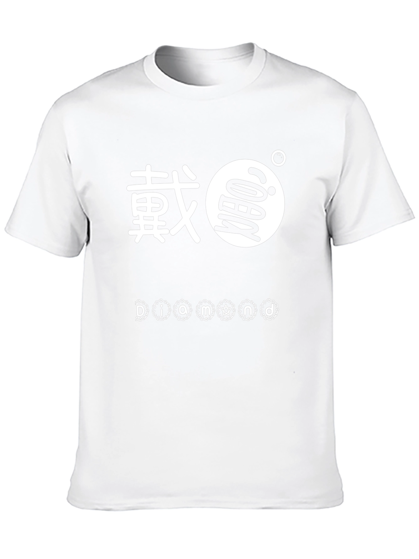 Diamond Graphic Print Black T-Shirt