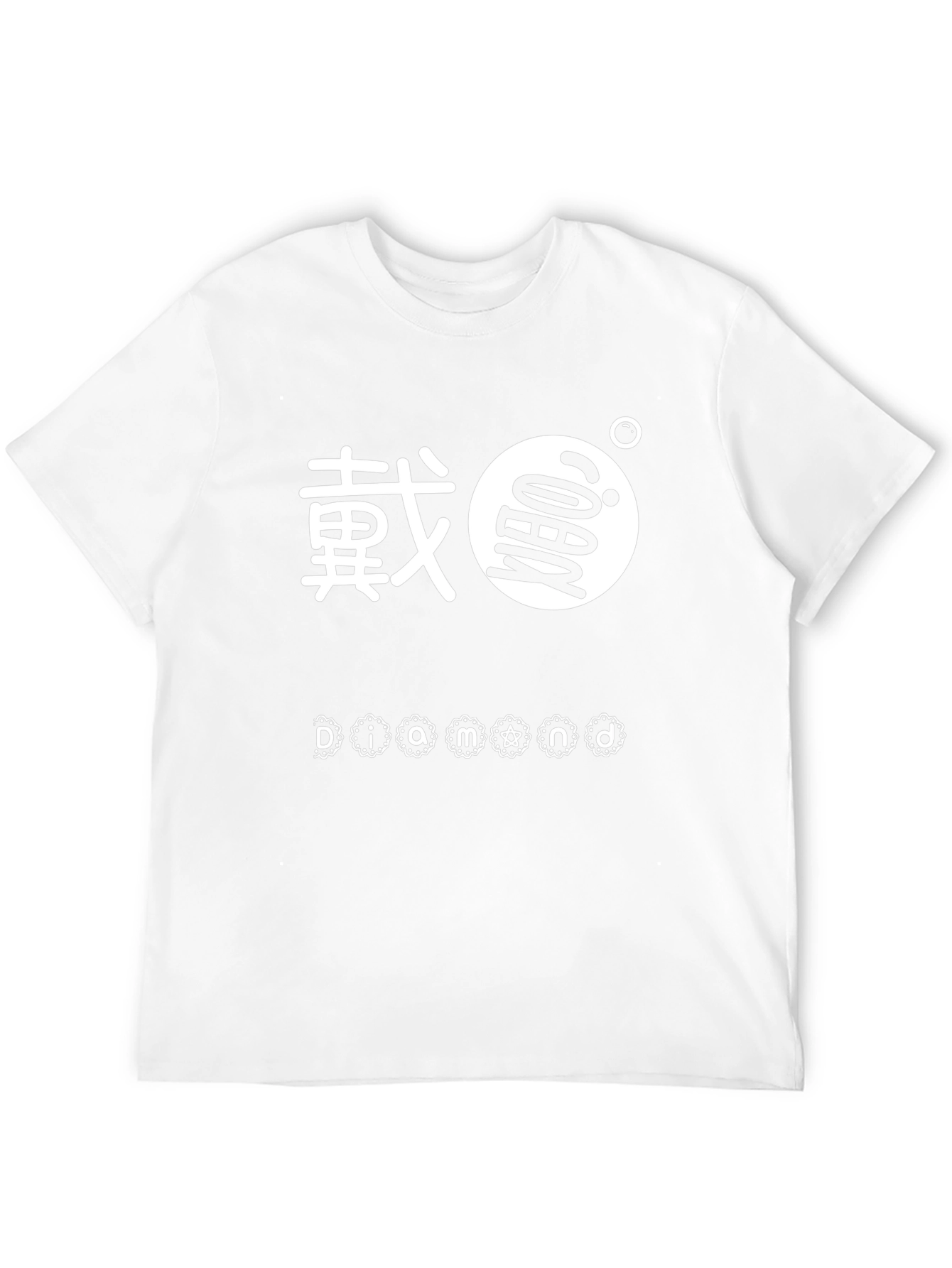 Diamond Graphic Print Black T-Shirt