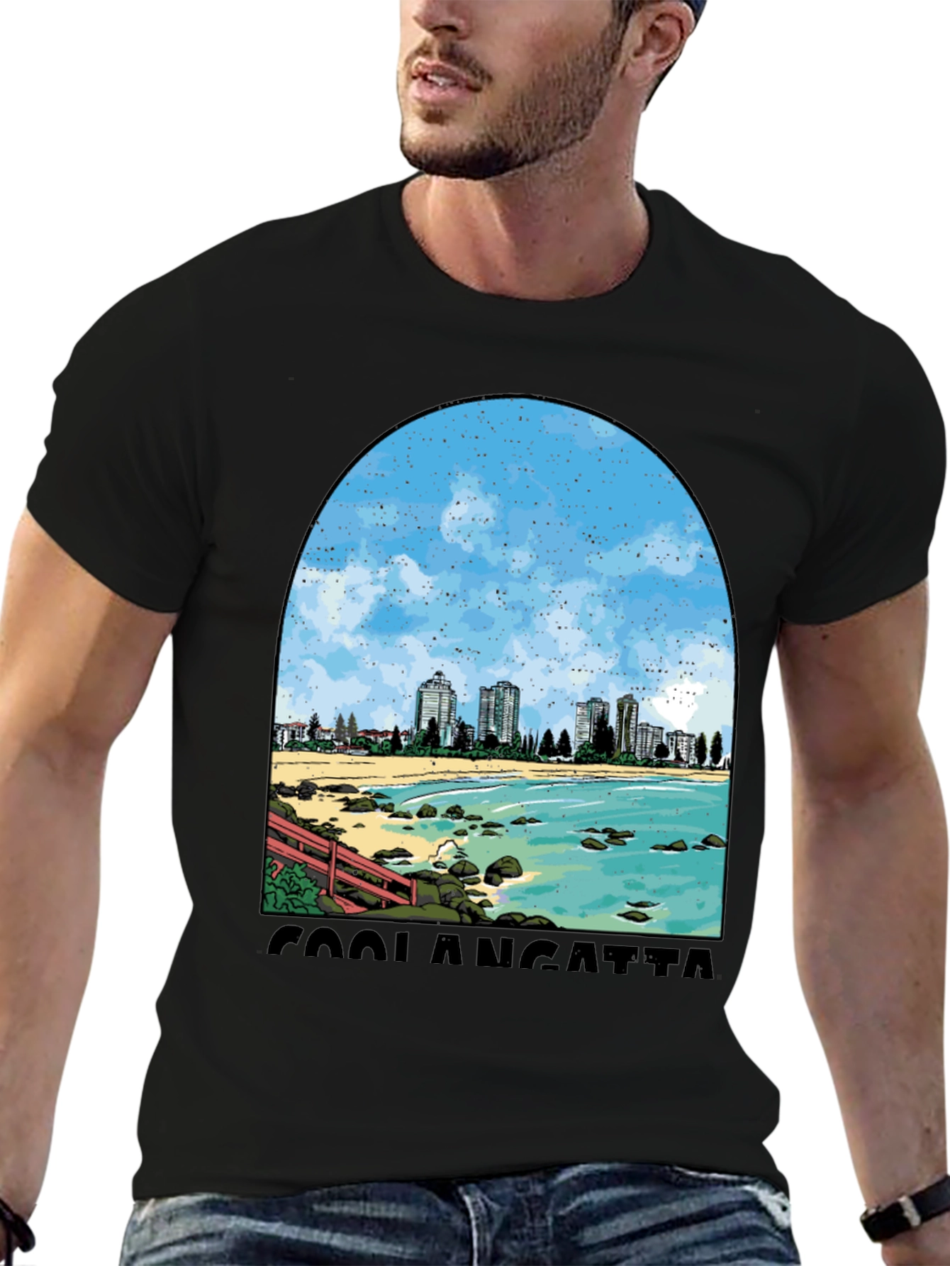 Coolangatta Beach Graphic Tee - Stylish Comfort