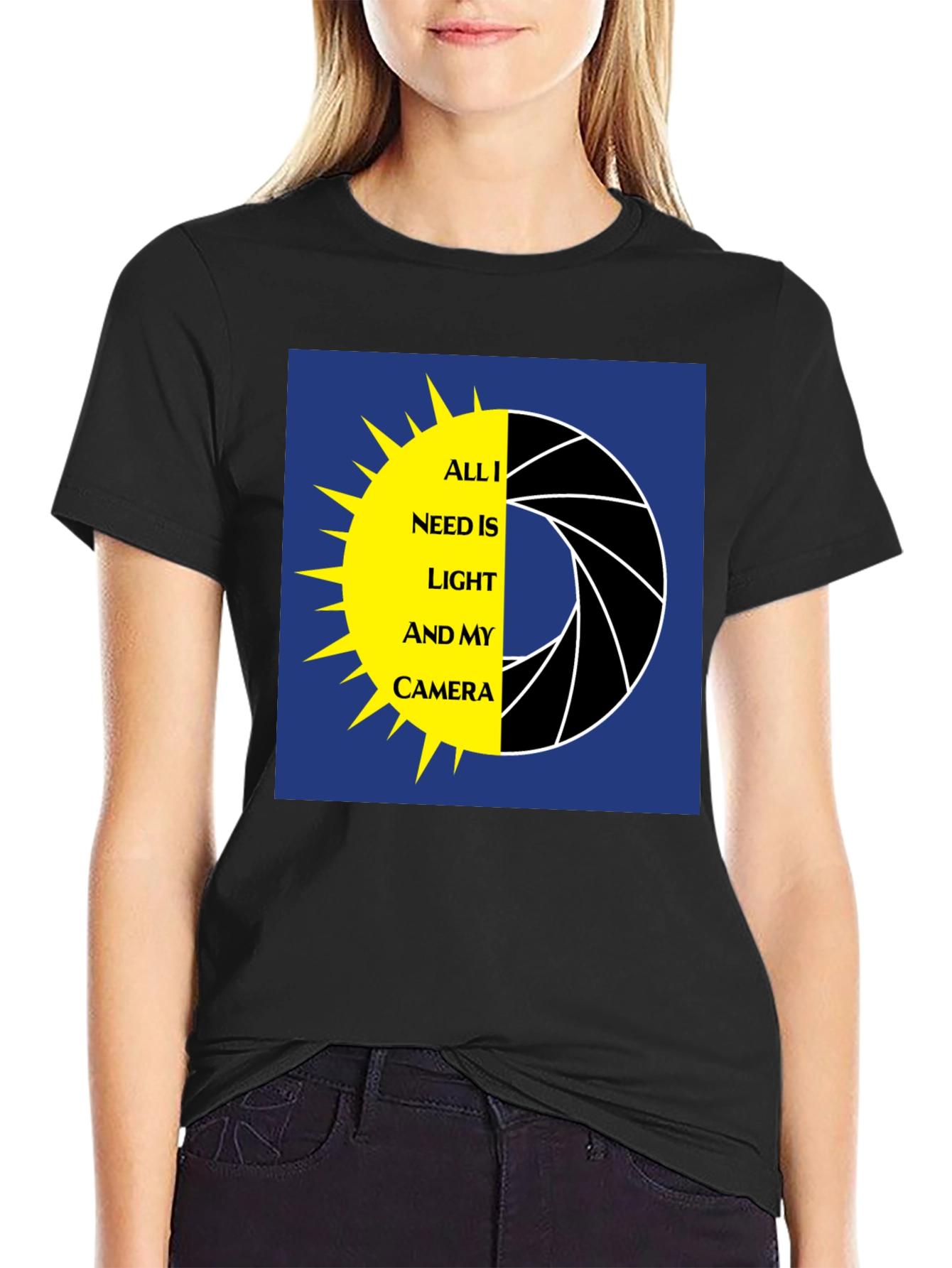 Photographer T-Shirt: Light and Camera Graphic Tee