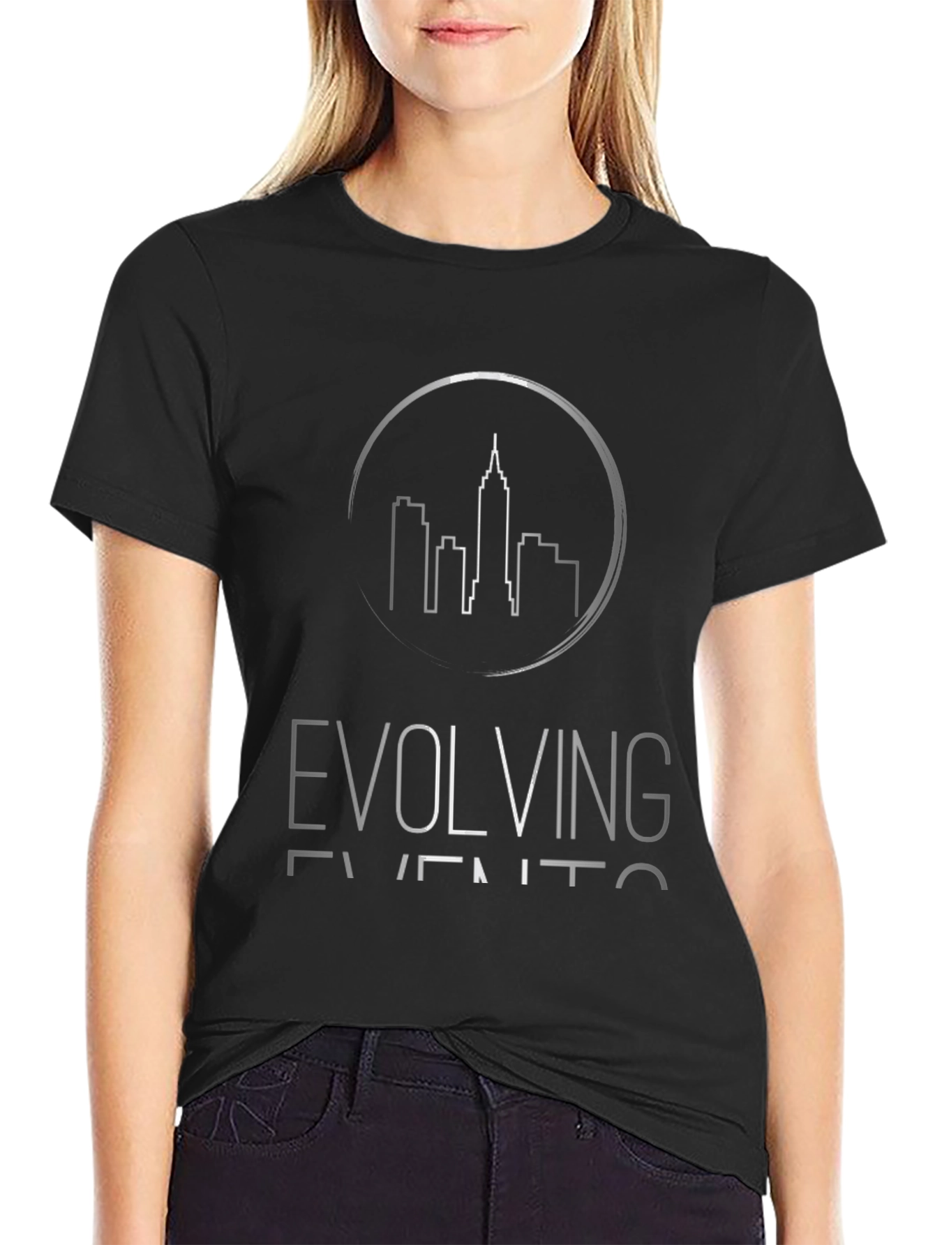 Evolving Events Black Graphic Tee