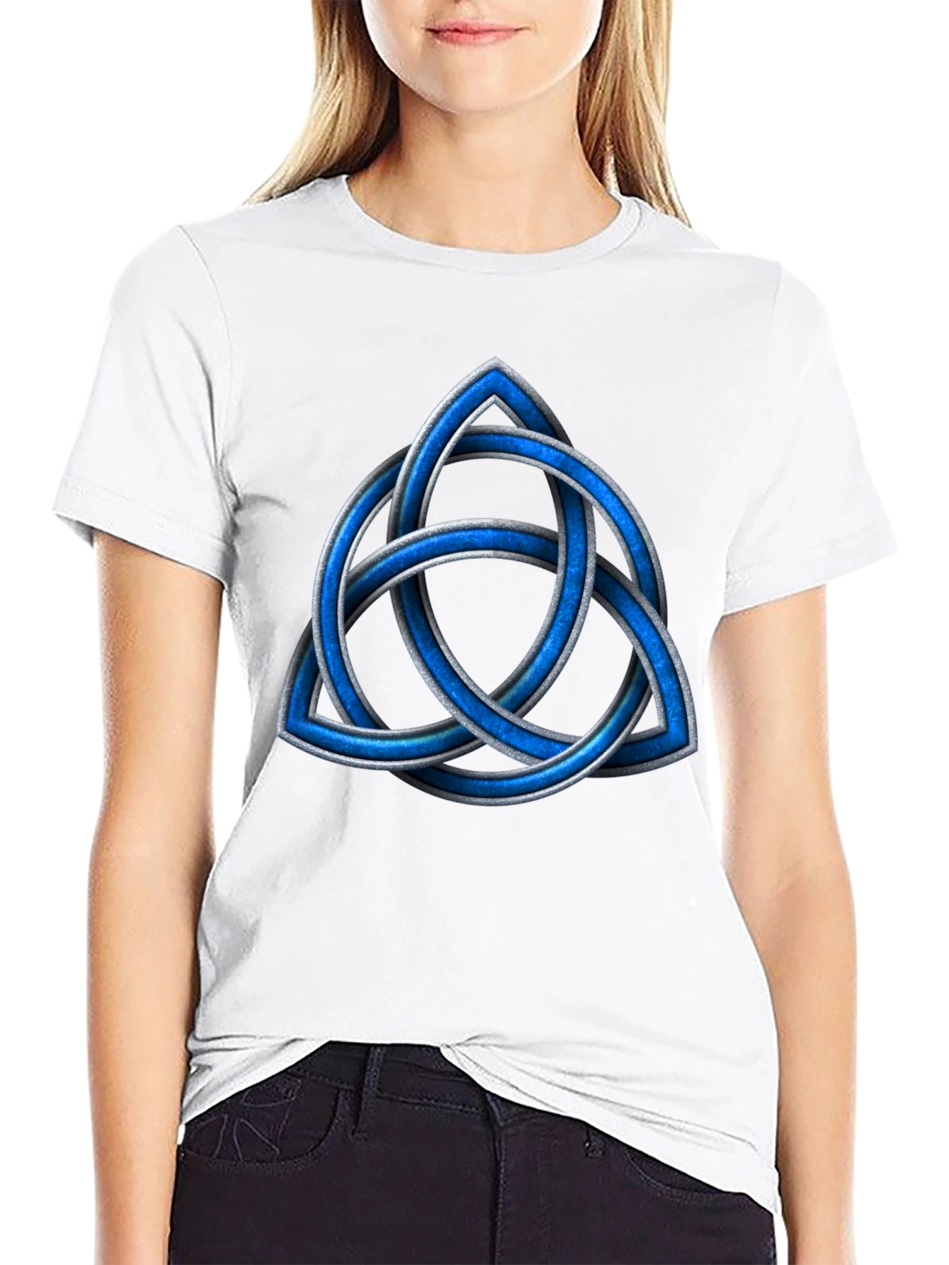 Celtic Knot T-Shirt - Blue Triquetra Design
