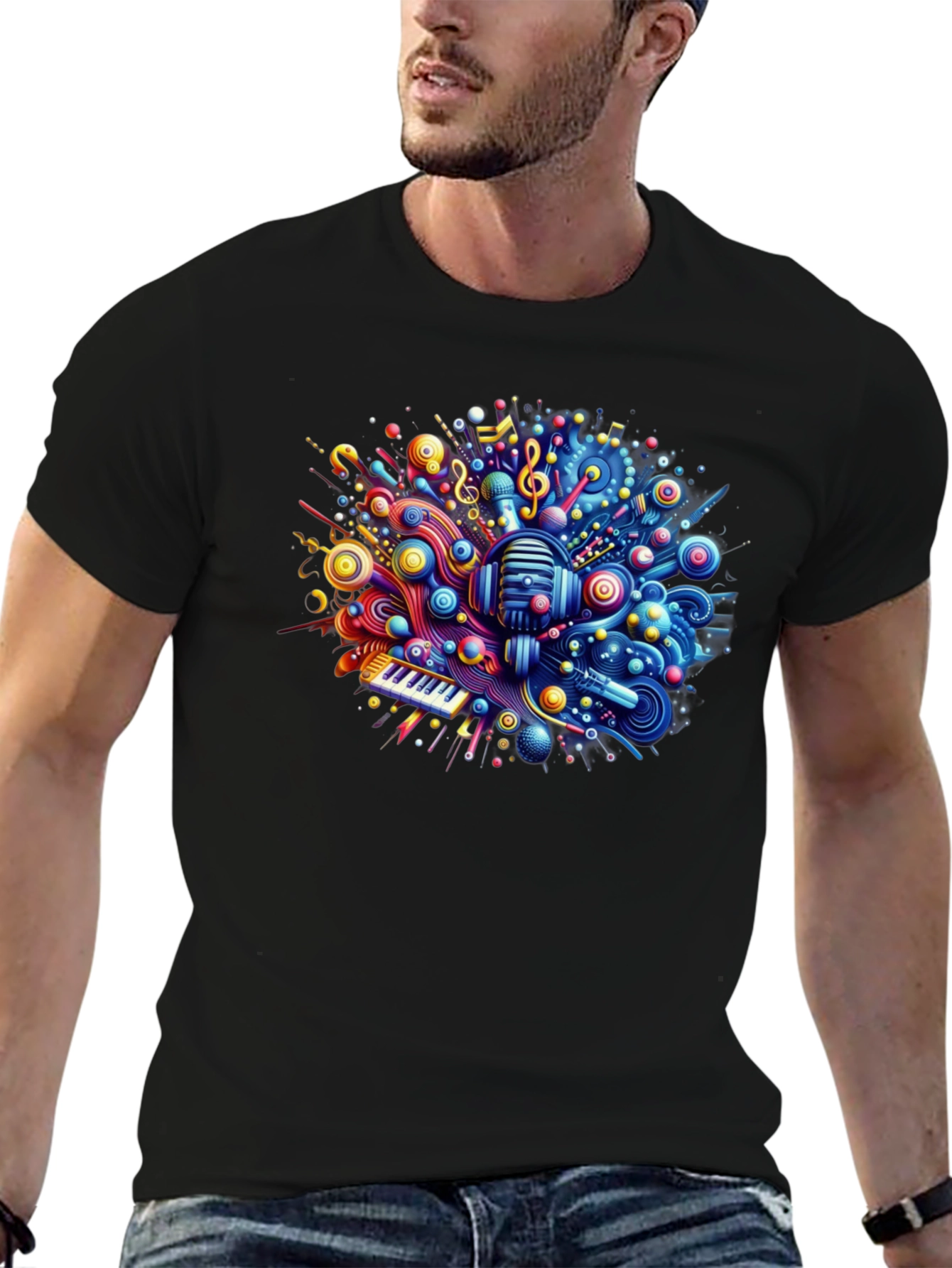 Music Mania Tee - Vibrant Graphic T-Shirt