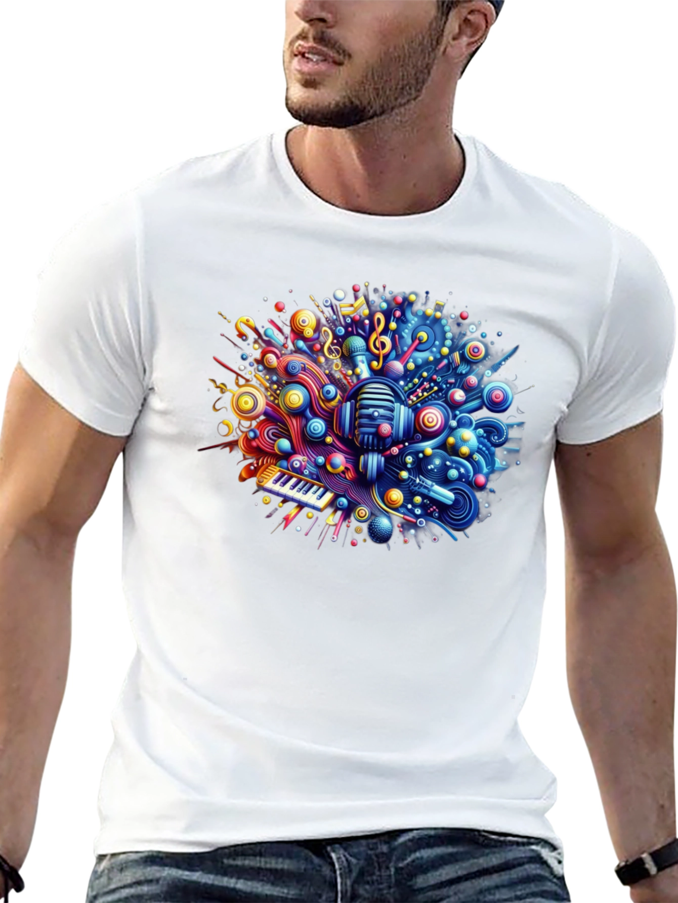 Music Mania Tee - Vibrant Graphic T-Shirt