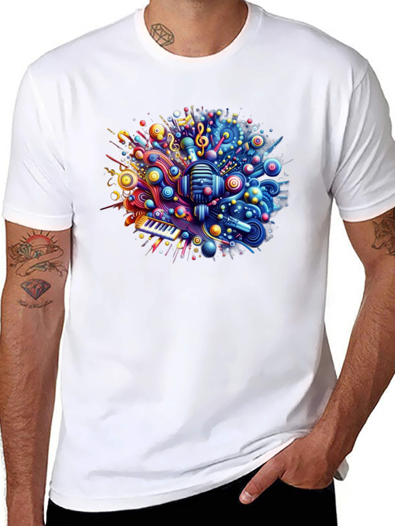 Music Mania Tee - Vibrant Graphic T-Shirt