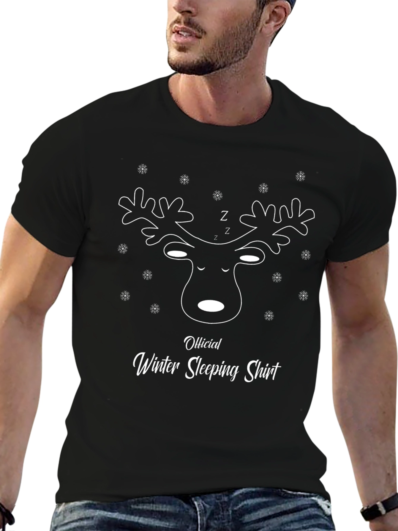 Official Winter Sleeping Shirt - Reindeer Graphic Tee