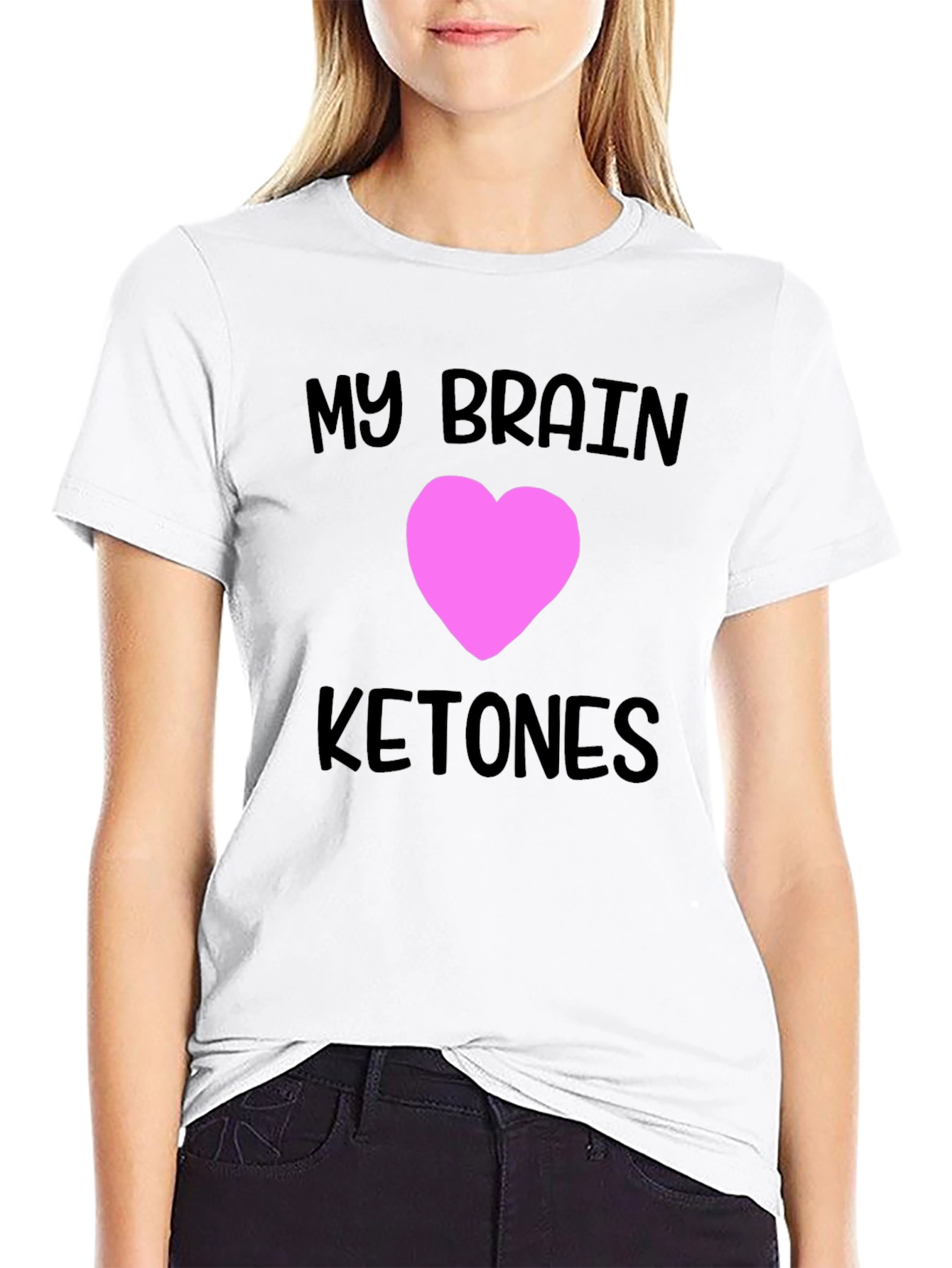My Brain Loves Ketones Black T-Shirt