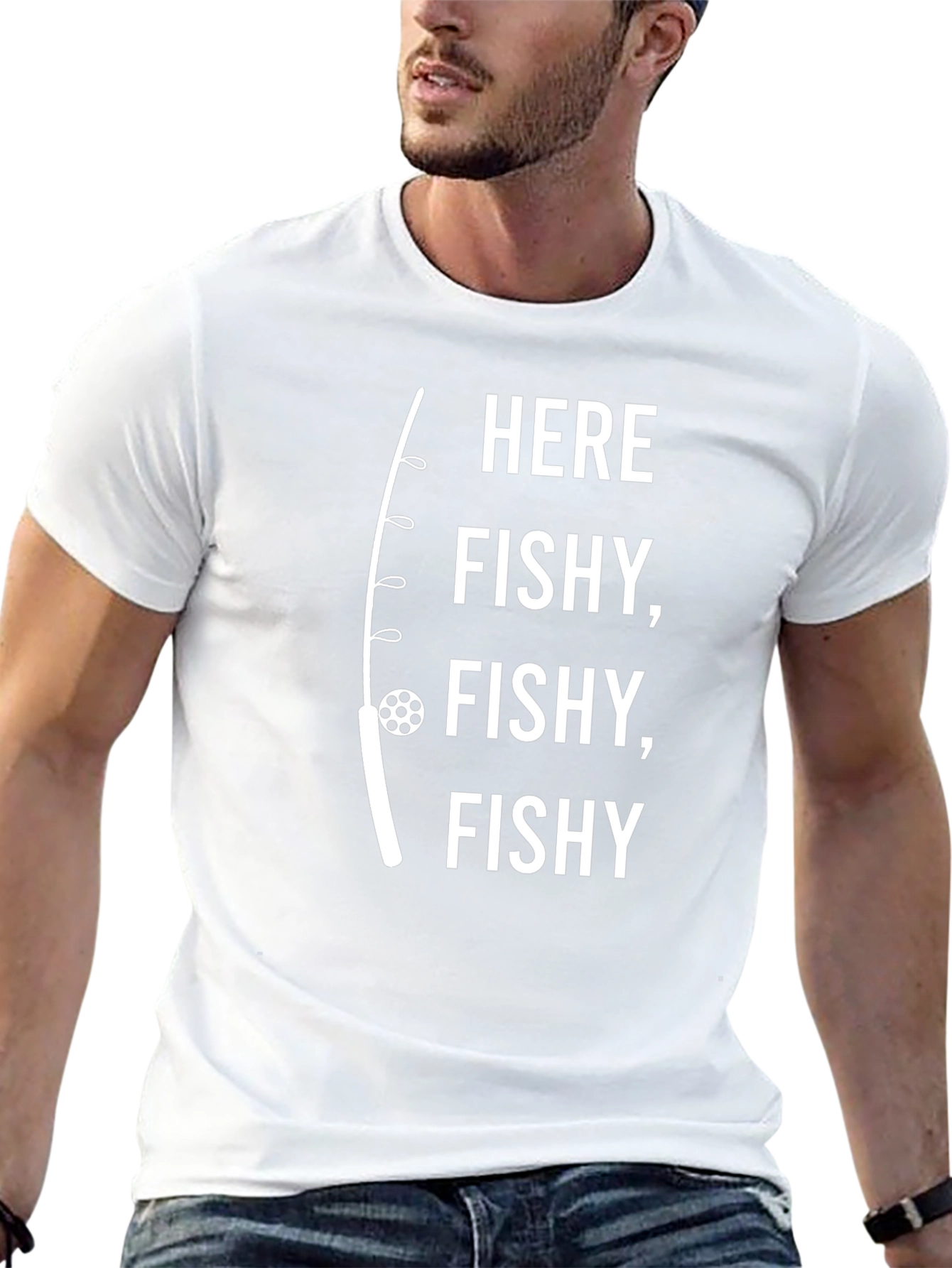 Here Fishy Fishy Funny Fishing T-Shirt