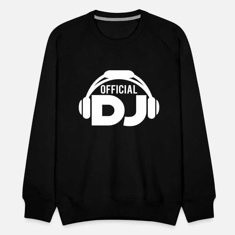 Official DJ headphones music party text lettering