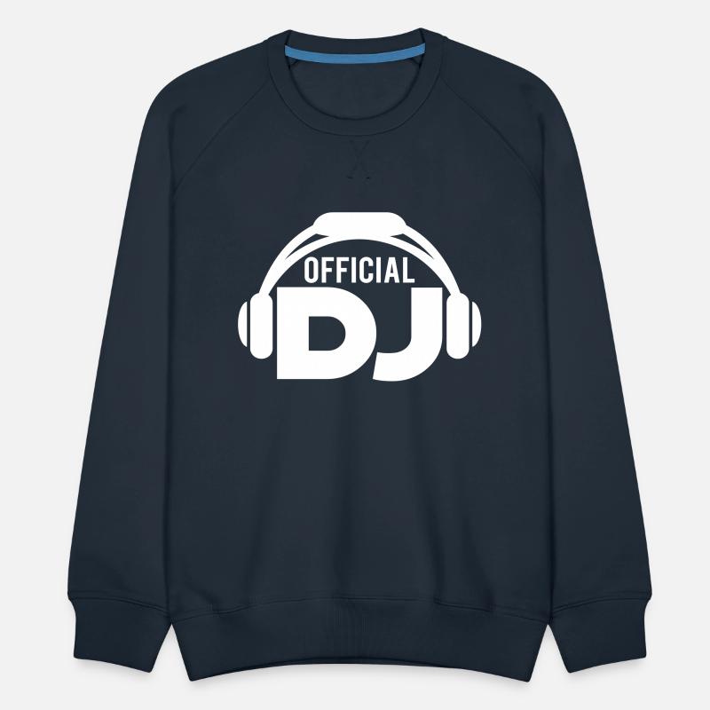 Official DJ headphones music party text lettering