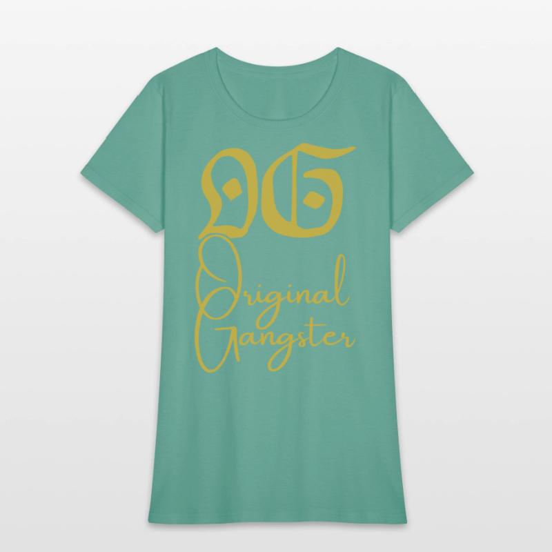 O.G. Original Gangster (Gold gothic & cursive font
