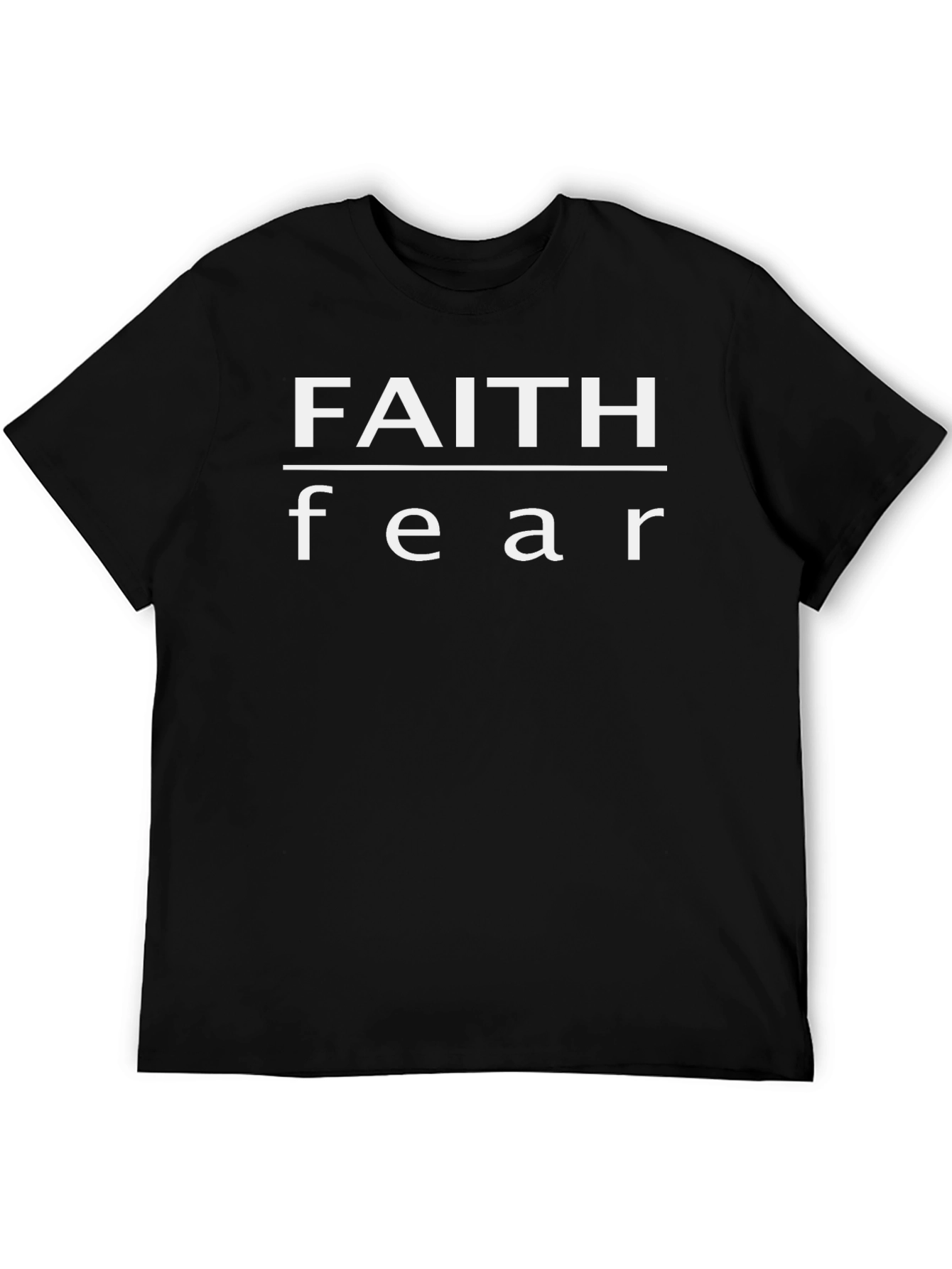 Faith Over Fear Graphic Tee - Mens Black T-Shirt